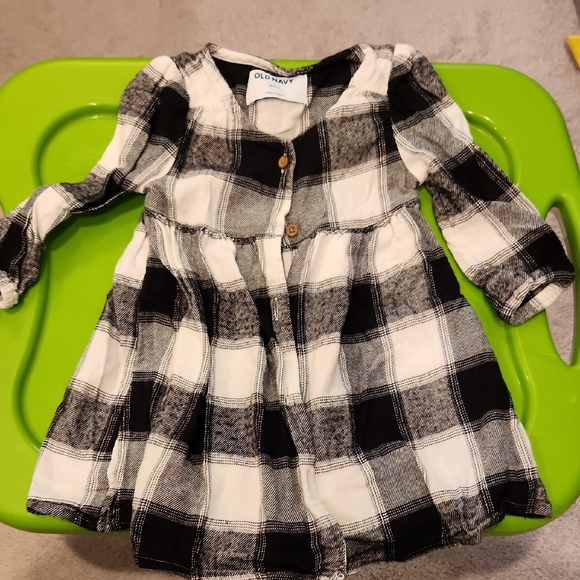 Old Navy Black and White Plaid Kids Dress/Tunic  NWOT - Picture 1 of 2